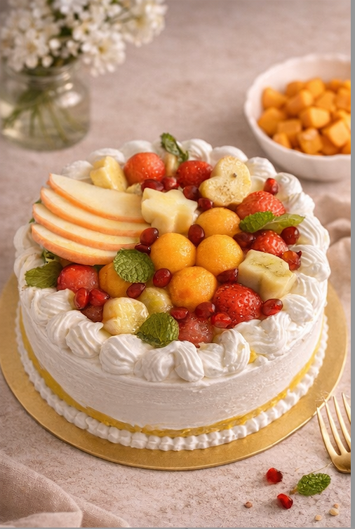 Fresh Fruit cake | Love Made Edible Bangalore