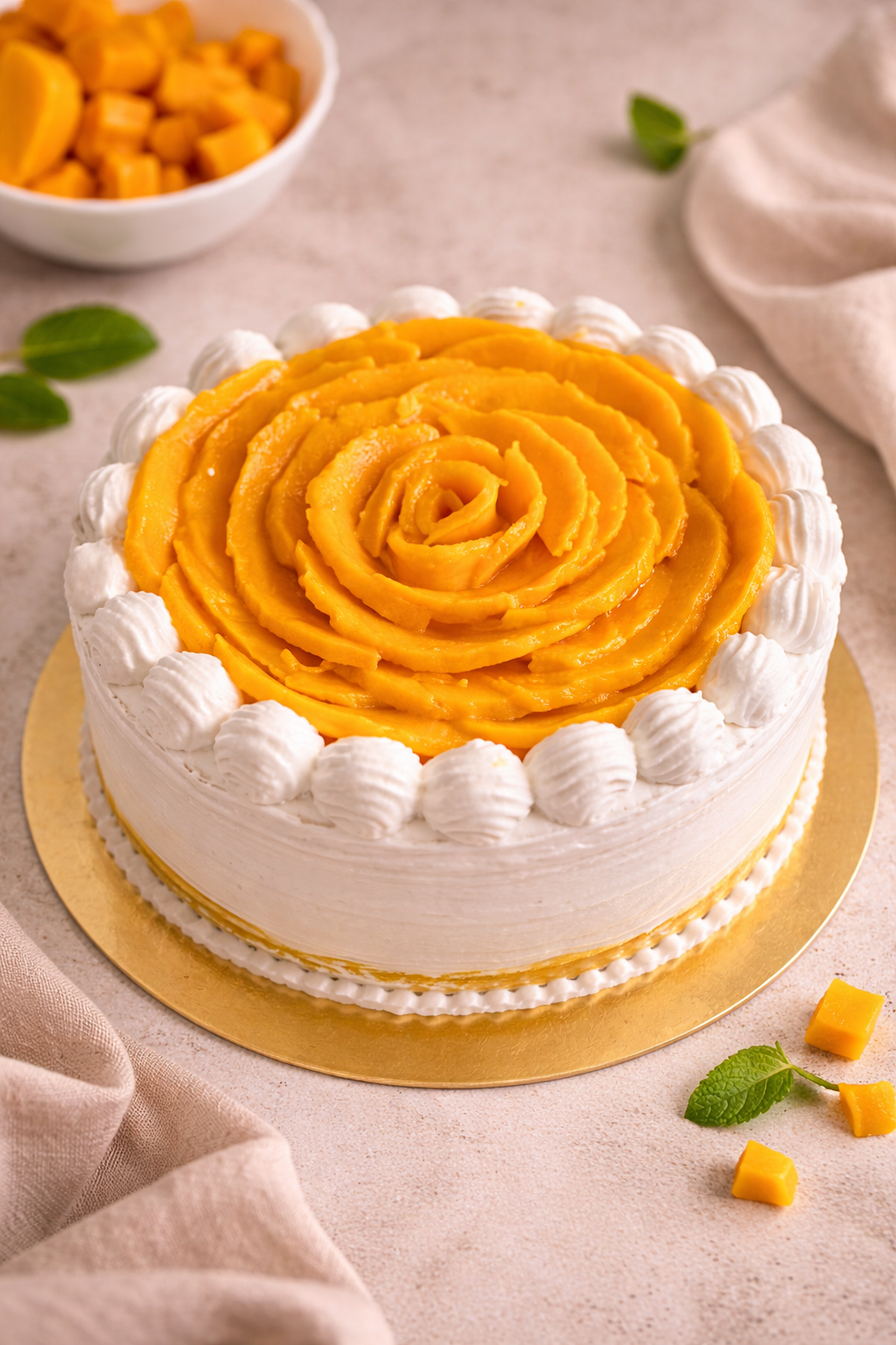 Fresh Mango and cream Cake | Love Made Edible Bangalore