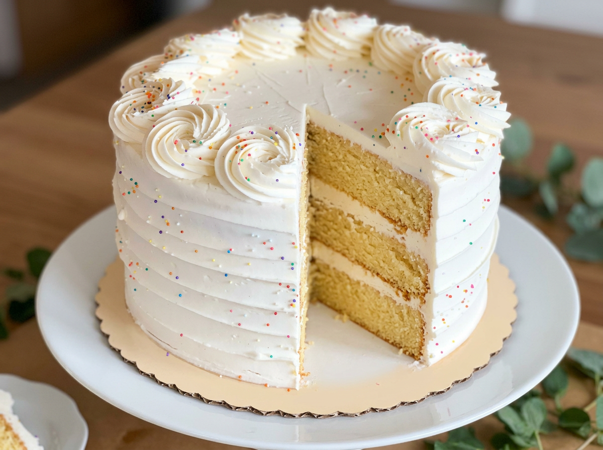Classic Vanilla Cake — Slice View | Love Made Edible Bangalore