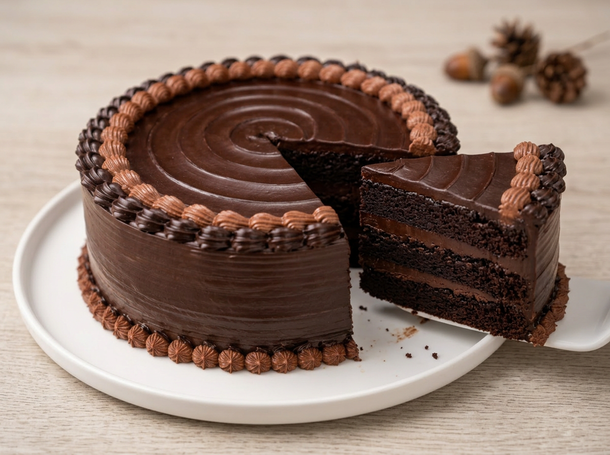 Decadent Chocolate Cake — Slice View | Love Made Edible Bangalore