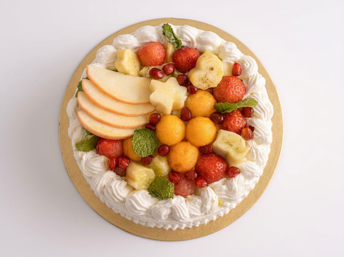 Fresh Fruit cake — Top View | Love Made Edible Bangalore