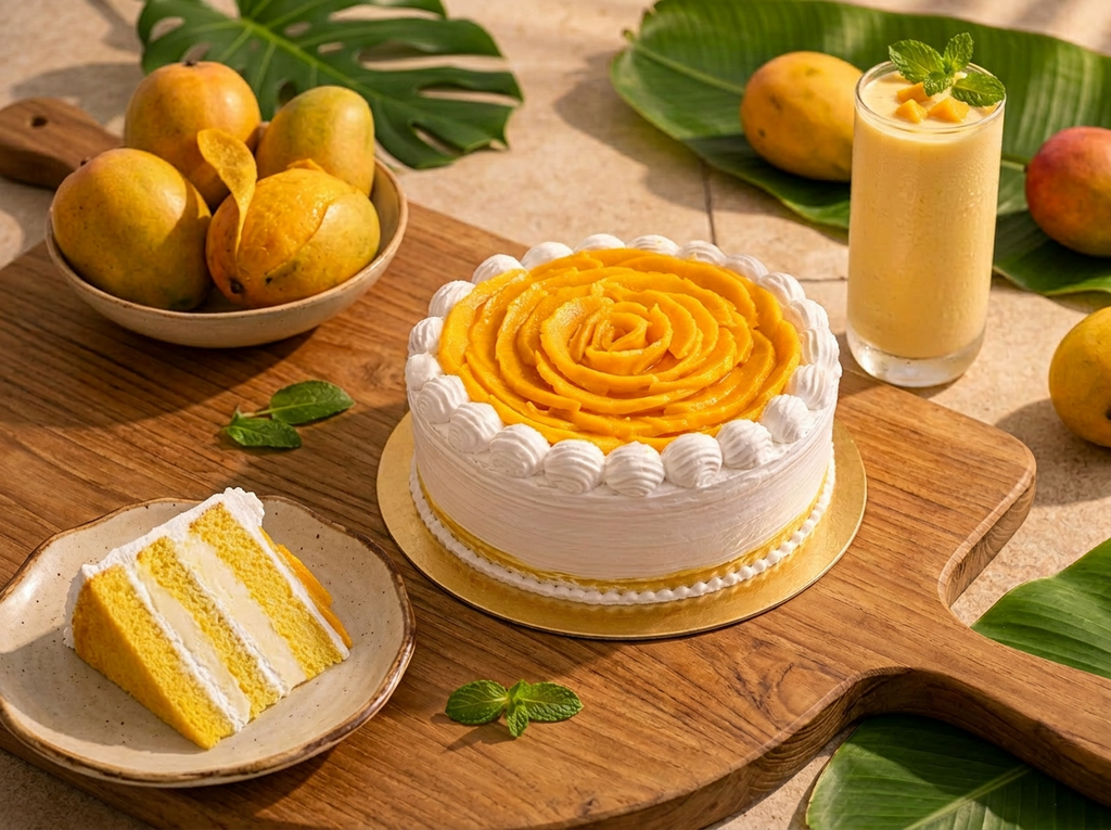 Fresh Mango and cream Cake — Styled Scene | Love Made Edible Bangalore