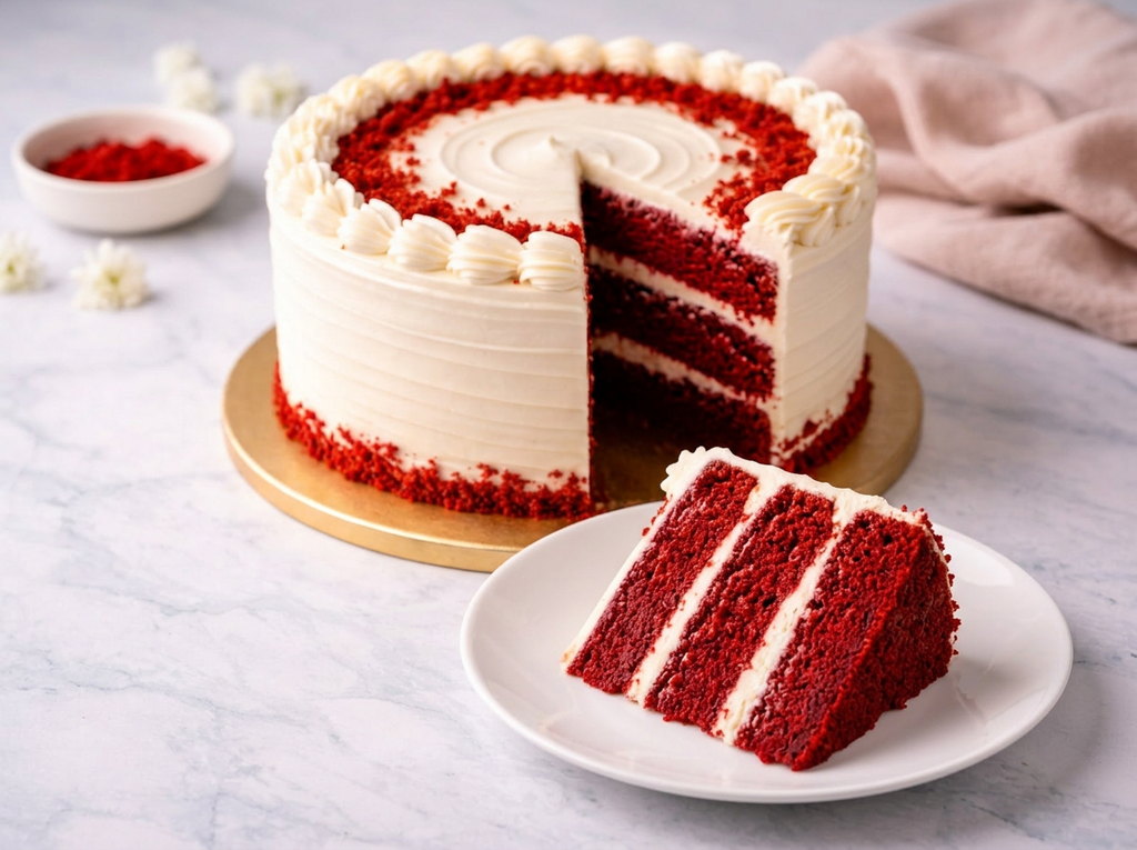 Red Velvet Cake — Slice View | Love Made Edible Bangalore