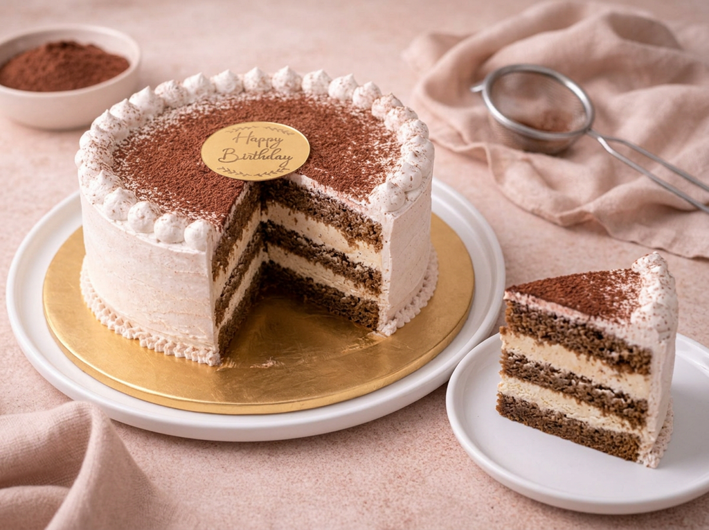 Tiramisu Cake — Slice View | Love Made Edible Bangalore