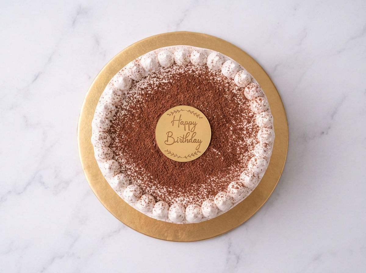 Tiramisu Cake — Top View | Love Made Edible Bangalore